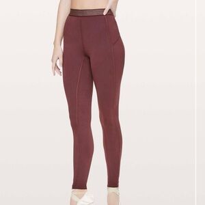 Lululemon Athletica Principal Dancer Legging Golden Lining Tight 28” sz6